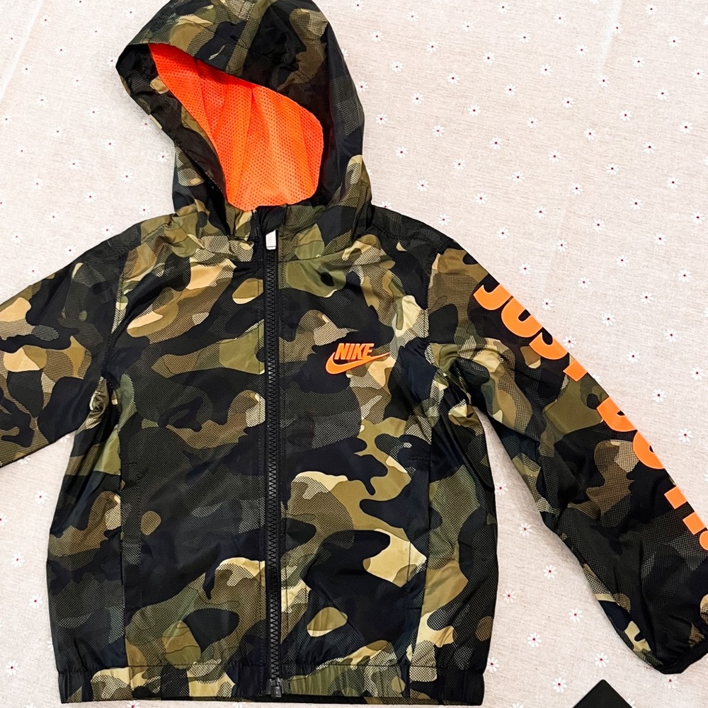 Nike toddler boys camo windbreaker rain jacket
